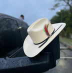 Tombstone 100X Johnson Style Western Cowboy Shantung Straw Hat - Tall Crown Brim 3"