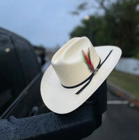 Tombstone 100X Johnson Style Western Cowboy Shantung Straw Hat - Tall Crown Brim 3"