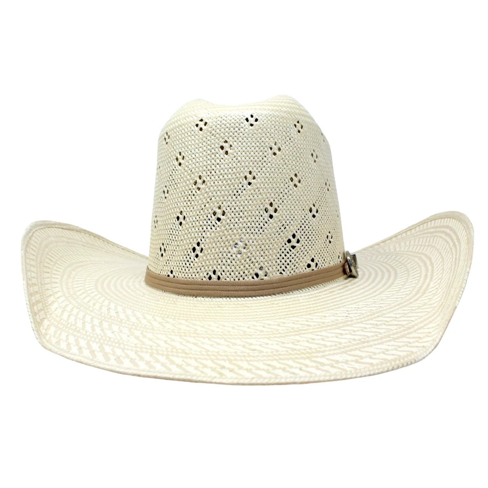 Tombstone 100X Ranger Flower Minnick Style Western Cowboy Shantung Straw Hat