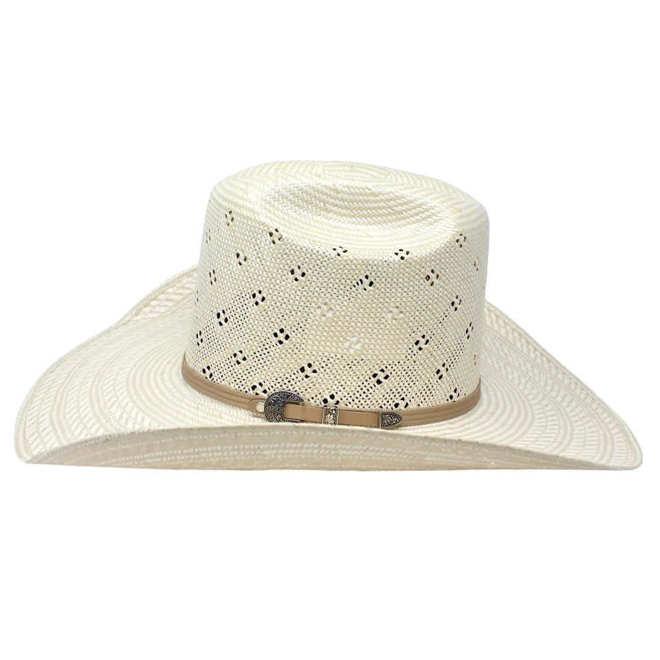 Tombstone 100X Ranger Flower Minnick Style Western Cowboy Shantung Straw Hat