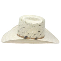 Tombstone 100X Ranger Flower Minnick Style Western Cowboy Shantung Straw Hat