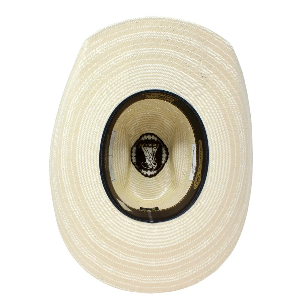Tombstone 100X Ranger Flower Minnick Style Western Cowboy Shantung Straw Hat