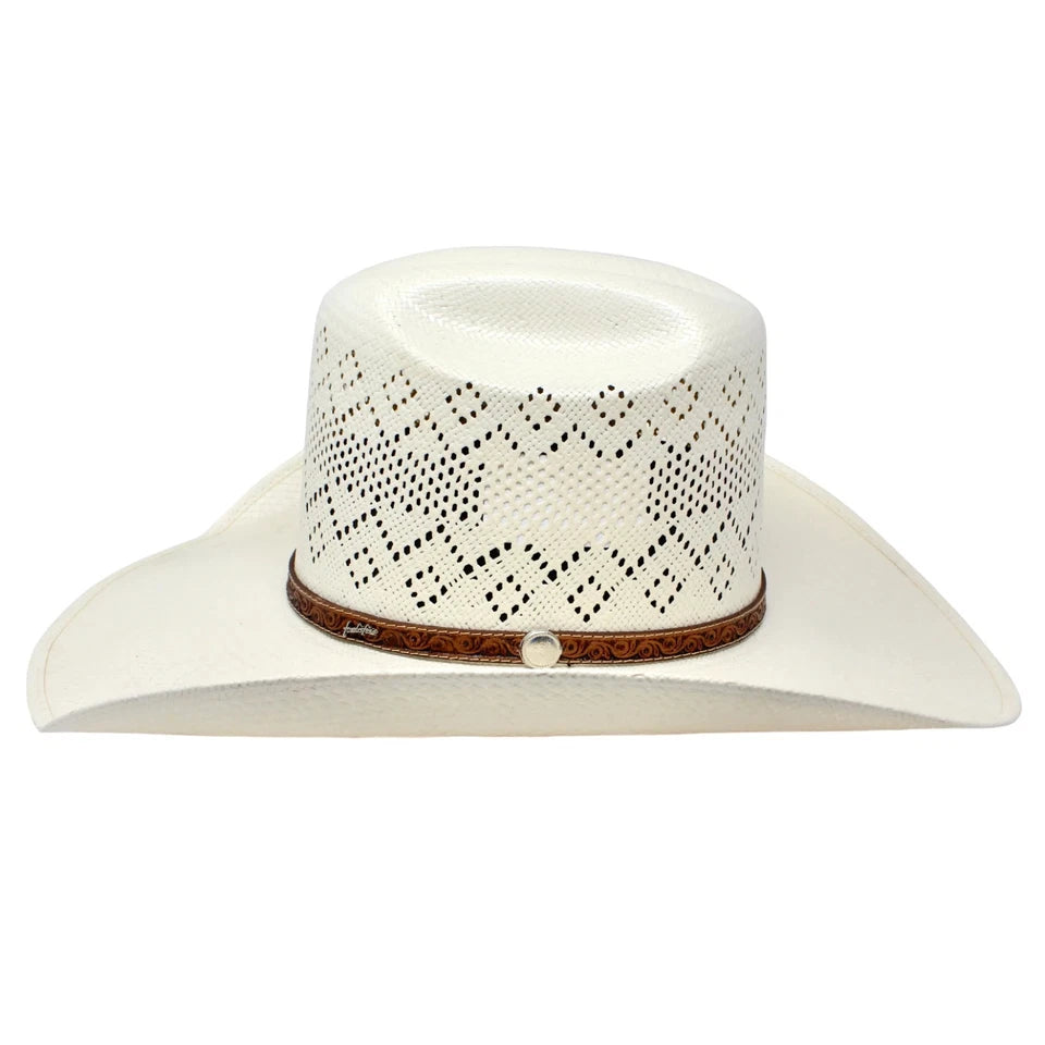 Tombstone 100X Ranger Diamond Minnick Style Western Cowboy Shantung Straw Hat