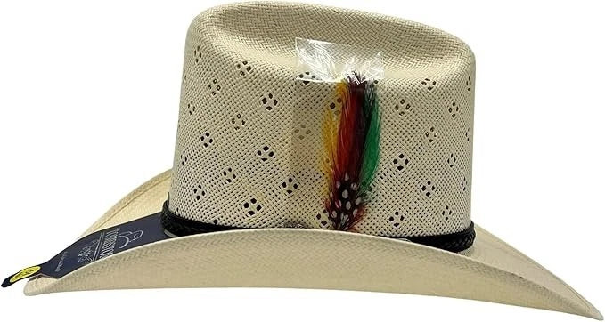 Tombstone 30X El Viejon Flower Style Western Cowboy Shantung Straw Hat