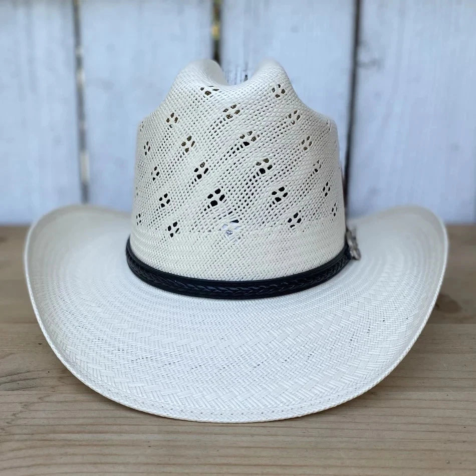 Tombstone 30X El Viejon Flower Style Western Cowboy Shantung Straw Hat