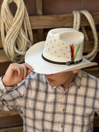 Tombstone 30X El Viejon Flower Style Western Cowboy Shantung Straw Hat