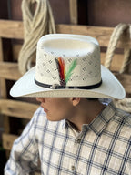 Tombstone 30X El Viejon Flower Style Western Cowboy Shantung Straw Hat