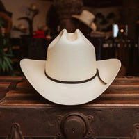 Sombrero Tombstone 15X Johnson Style Western Cowboy Straw Hat with Feather