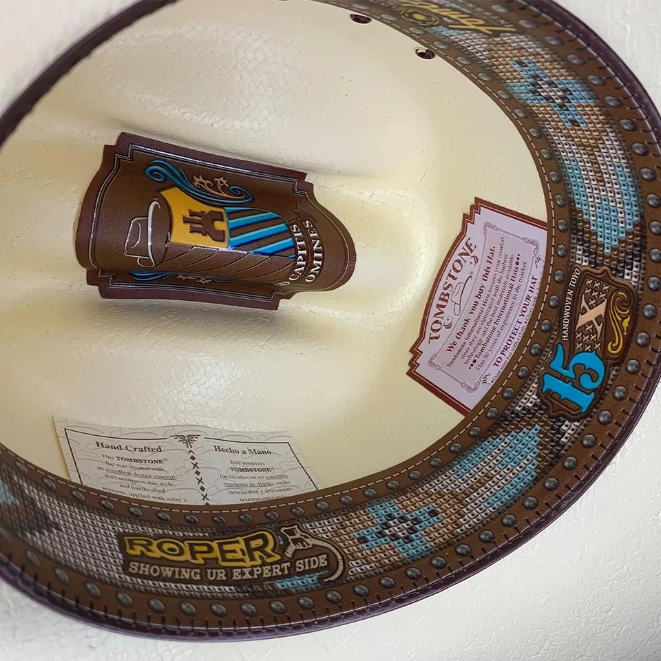 Sombrero Tombstone 15X Roper Texas Style Western Cowboy Straw Hat
