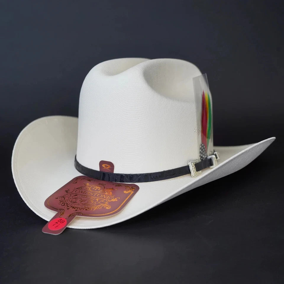 Men's Tombstone 1000X Carin Leon Style Western Cowboy Straw Hat