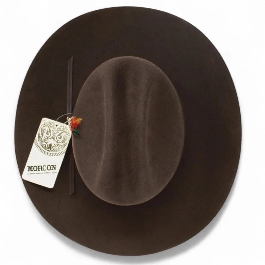 Men’s Morcon 20X Sinaloa Rancher (M-5) Style Western Cowboy Fur Felt Hat - Chocolate