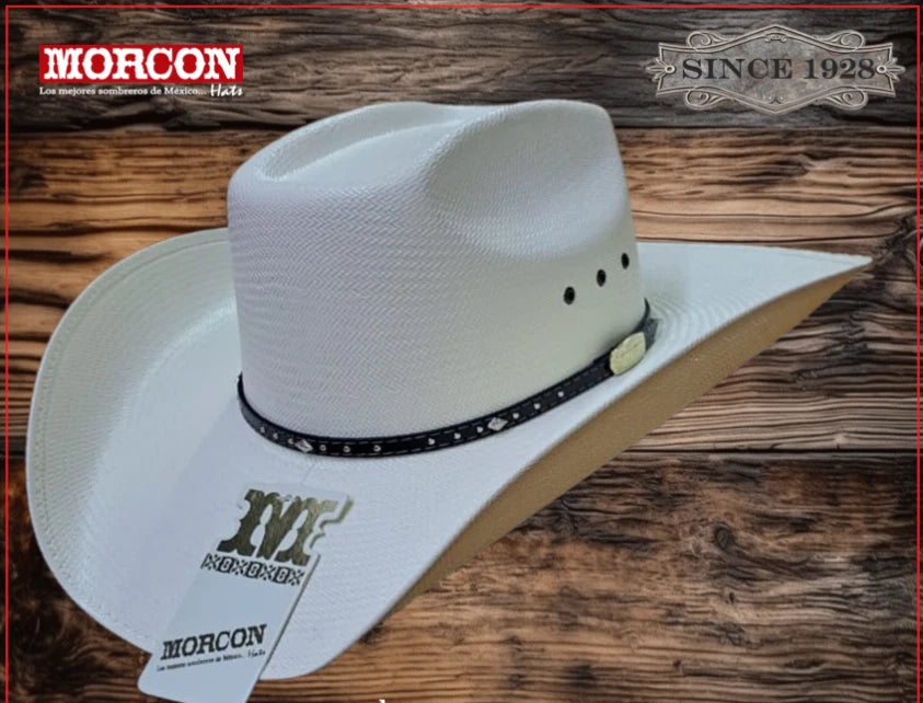 Men's Sombrero Morcon 100X 8 Segundos Style Western Cowboy Straw Hat