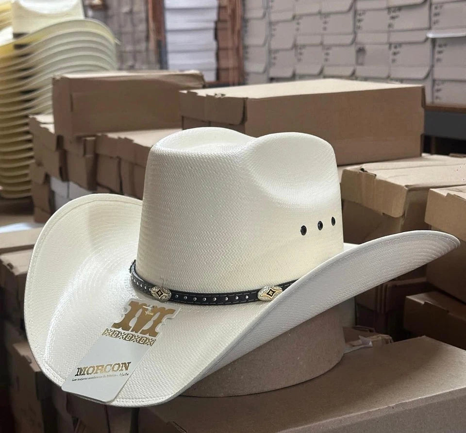 Men's Sombrero Morcon 100X 8 Segundos Style Western Cowboy Straw Hat