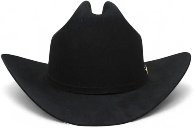 Morcon 200X El Diamante Sinaloa Style Western Cowboy Rabbit Fur Felt Hat - Black