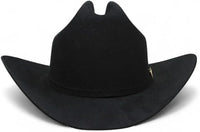Morcon 200X El Diamante Sinaloa Style Western Cowboy Rabbit Fur Felt Hat - Black