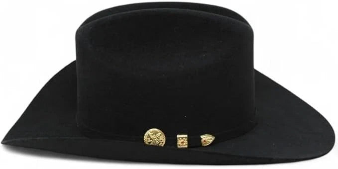 Morcon 200X El Diamante Sinaloa Style Western Cowboy Rabbit Fur Felt Hat - Black
