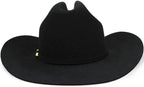 Morcon 200X El Diamante Sinaloa Style Western Cowboy Rabbit Fur Felt Hat - Black