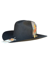 Morcon 200X El Diamante Sinaloa Style Western Cowboy Rabbit Fur Felt Hat - Black