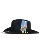 Morcon 200X El Diamante Sinaloa Style Western Cowboy Rabbit Fur Felt Hat - Black