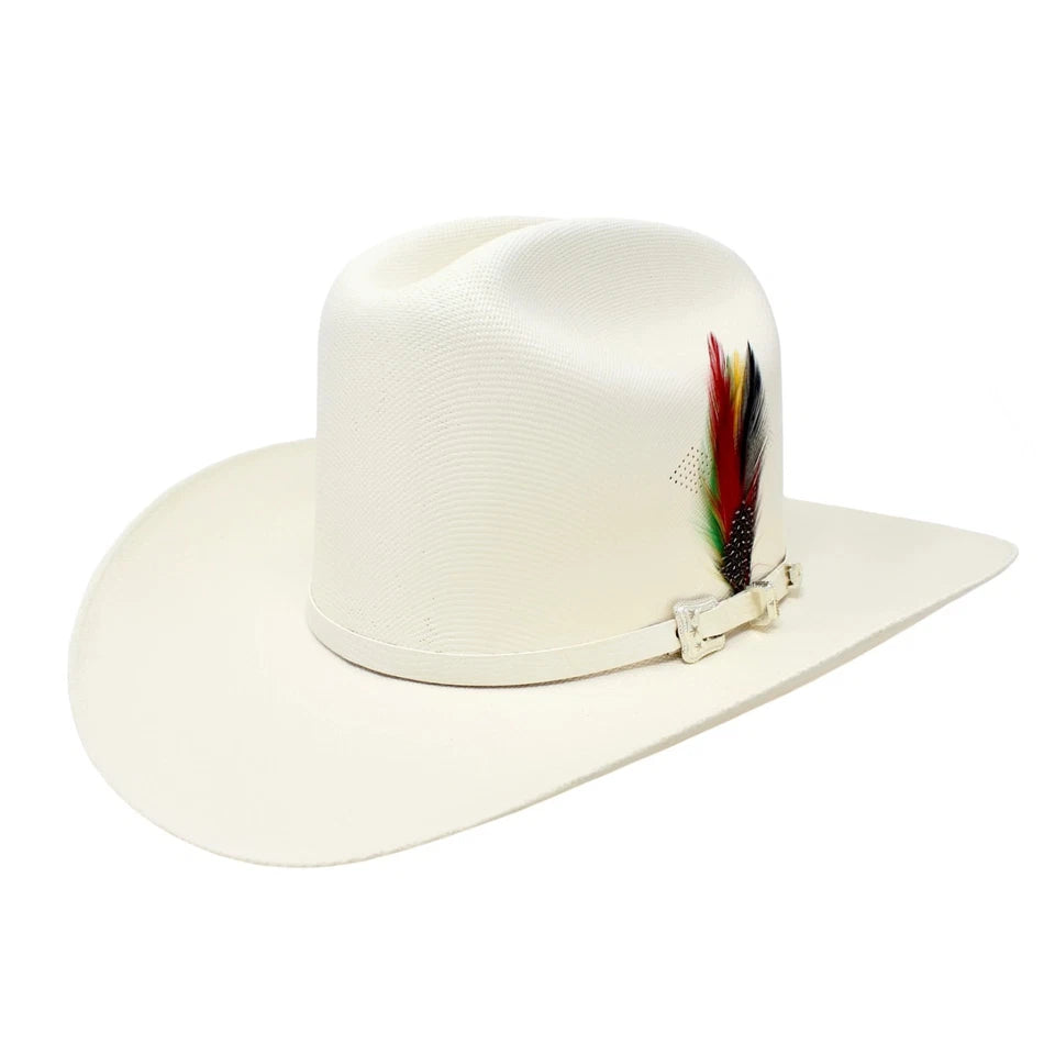 Tombstone 1000X Sinaloa Tall Crown Style Cowboy Straw Hat w/White Band