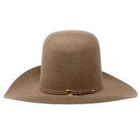 Tombstone 20X Open Crown Style Western Cowboy Fur Felt Hat - Oak Brown