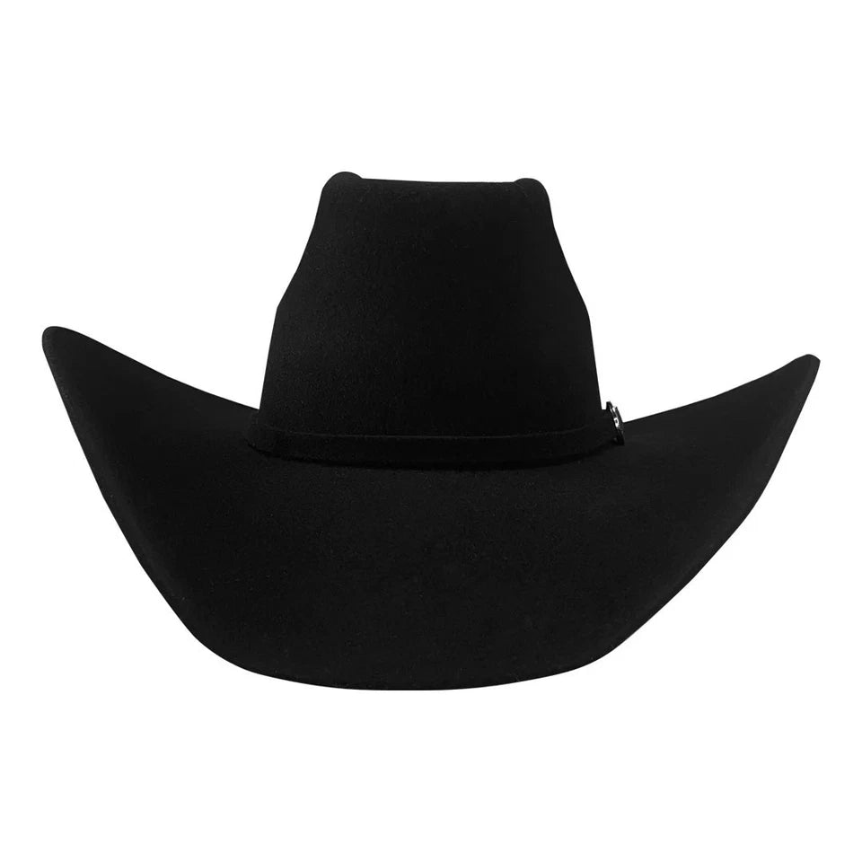 Tombstone 20X 8 Segundos Brick Crown Style Western Cowboy Fur Felt Hat - Black