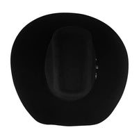 Tombstone 20X 8 Segundos Brick Crown Style Western Cowboy Fur Felt Hat - Black