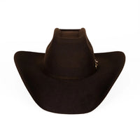 Tombstone 20X 8 Segundos Brick Crown Style Western Cowboy Fur Felt Hat - Brown