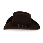 Tombstone 20X 8 Segundos Brick Crown Style Western Cowboy Fur Felt Hat - Brown