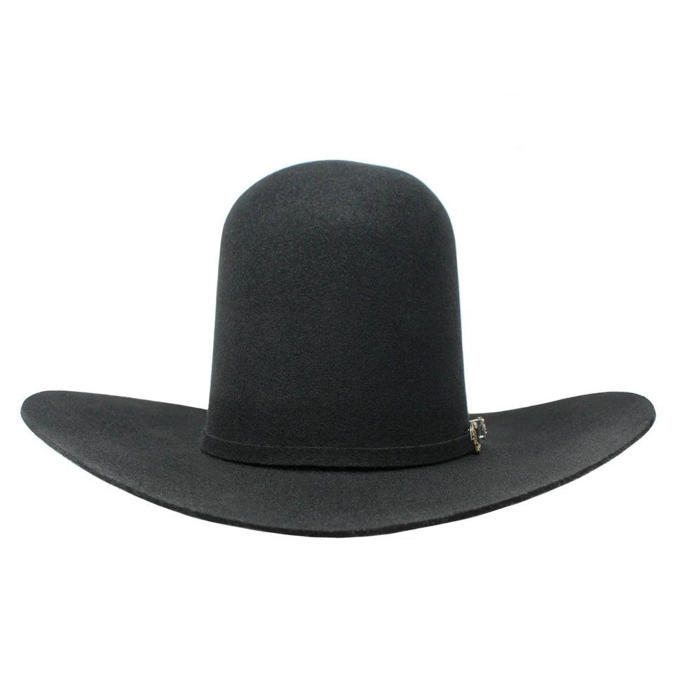 Tombstone 20X Open Crown Style Western Cowboy Fur Felt Hat - Black