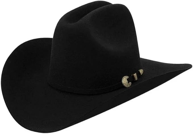 Tombstone 20X Sonora Style Western Cowboy Fur Felt Hat - Black
