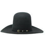 Tombstone 20X Open Crown Style Western Cowboy Fur Felt Hat - Black