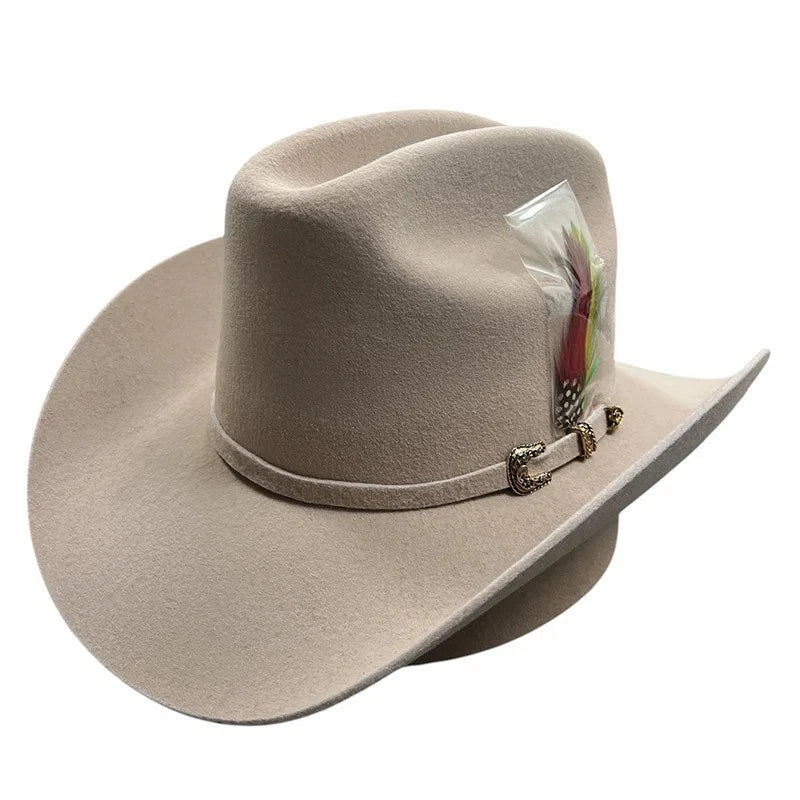 Tombstone 20X Los Dos Carnales Patron Style Western Cowboy Fur Felt Hat - Beige