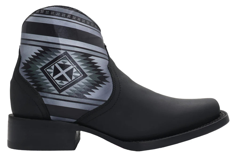 Women´s Silverton Shania All Leather Square Toe Short Boots-Black