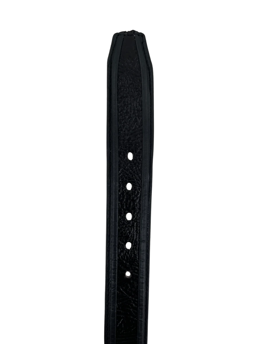 Shark Skin Print Western Belt with Removable Metal Buckle - Black - OriginalWestern.com