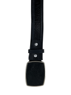 Shark Skin Print Western Belt with Removable Metal Buckle - Black - OriginalWestern.com