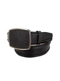 Shark Skin Print Western Belt with Removable Metal Buckle - Brown - OriginalWestern.com