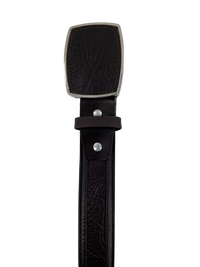Shark Skin Print Western Belt with Removable Metal Buckle - Brown - OriginalWestern.com