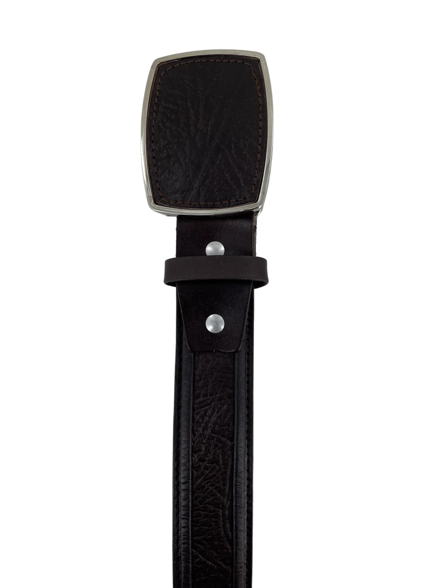 Shark Skin Print Western Belt with Removable Metal Buckle - Brown - OriginalWestern.com