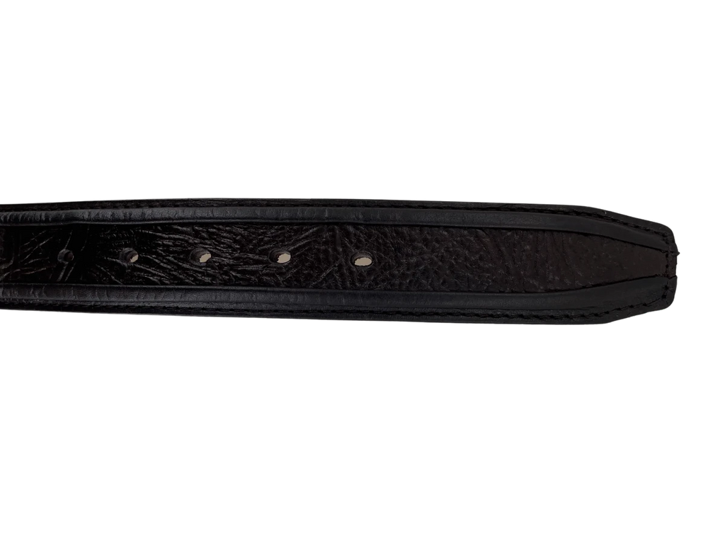 Shark Skin Print Western Belt with Removable Metal Buckle - Brown - OriginalWestern.com
