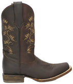 Women´s Silverton Amanda All Leather Square Toe Boots-Chocolate