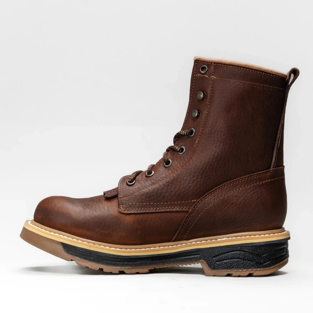 Silver Bull 8” Leather Dual Density Sole Work Boot–Brown - OriginalWestern.com