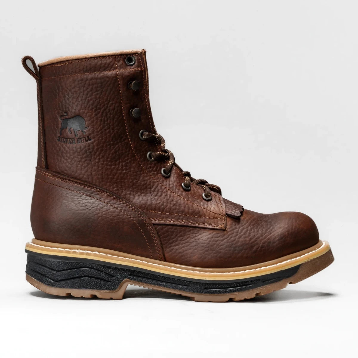 Silver Bull 8” Leather Dual Density Sole Work Boot–Brown - OriginalWestern.com