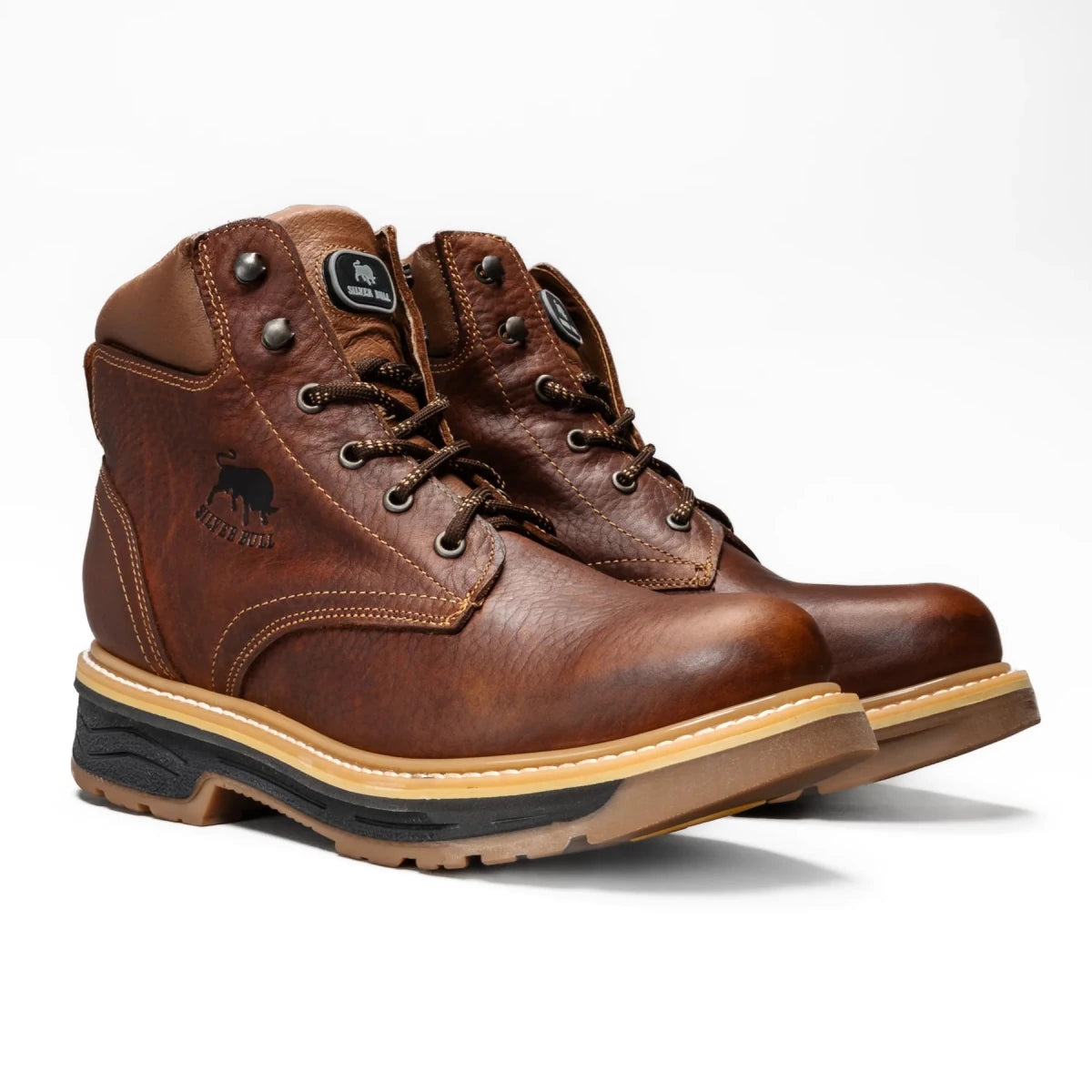 Silver Bull Leather Dual Density Sole Ankle Work Boot–Brown - OriginalWestern.com