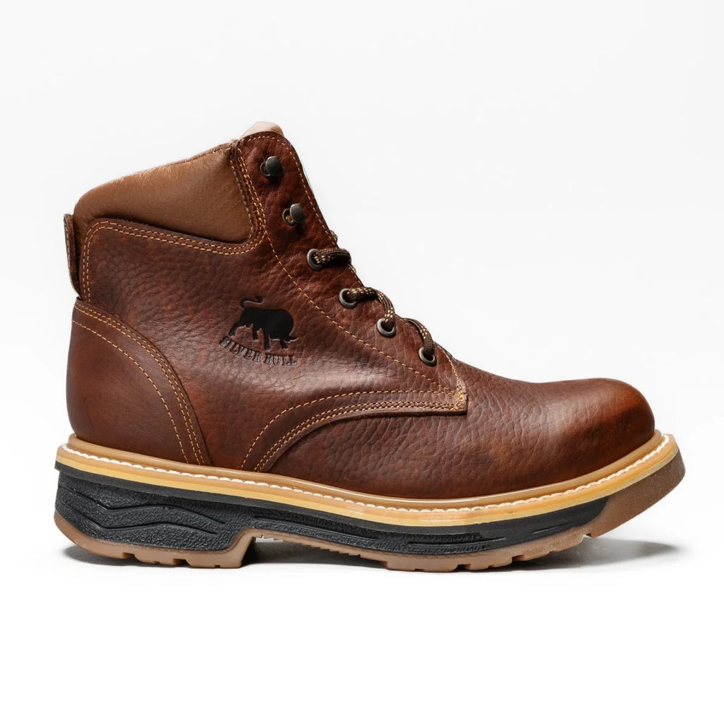 Silver Bull Leather Dual Density Sole Ankle Work Boot–Brown - OriginalWestern.com