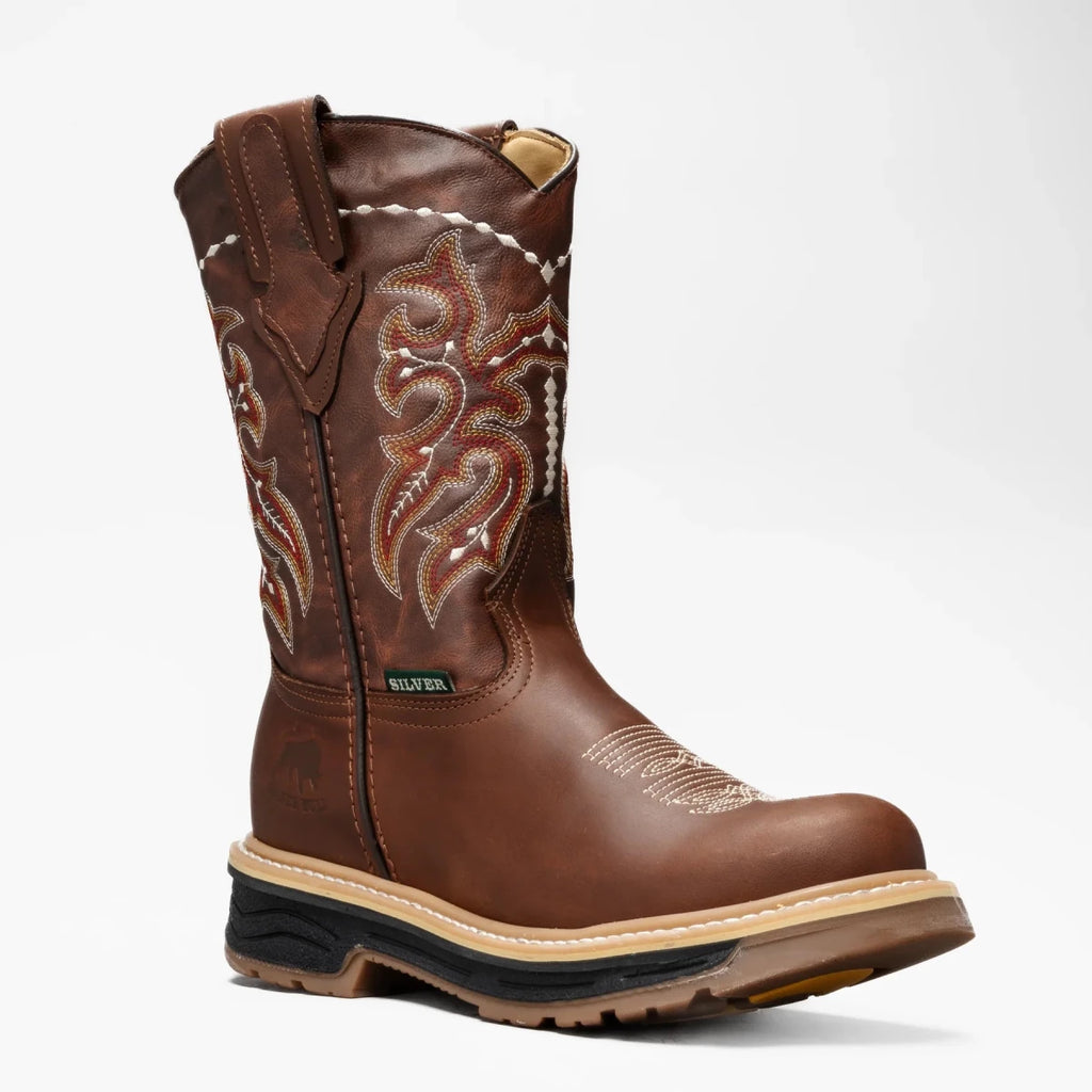 Silver Bull Leather Dual Density Sole Work Boot–Brown - OriginalWestern.com