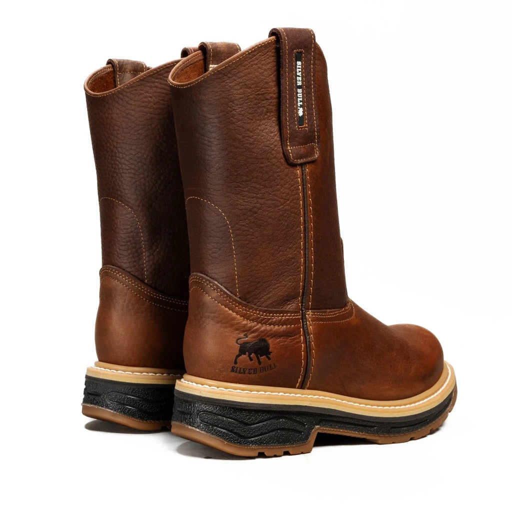 Silver Bull Leather Dual Density Sole Work Boot–Brown - OriginalWestern.com