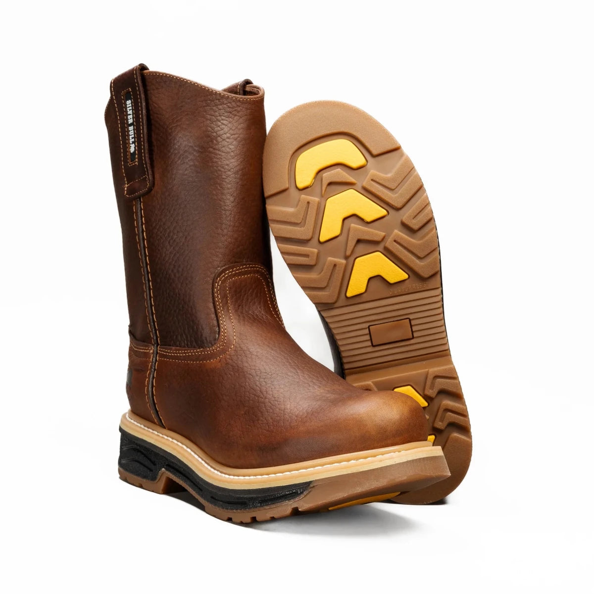 Silver Bull Leather Dual Density Sole Work Boot–Brown - OriginalWestern.com