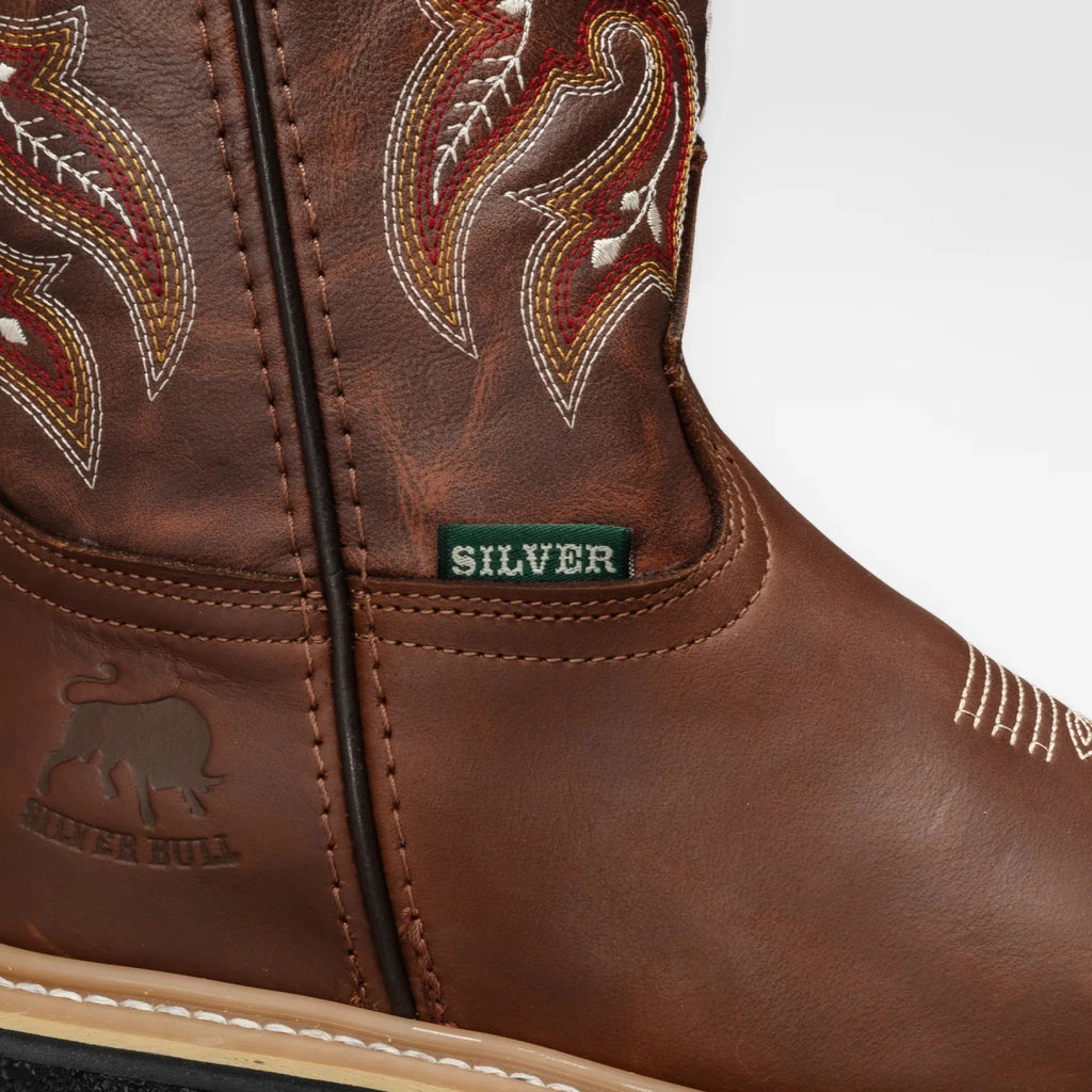 Silver Bull Leather Dual Density Sole Work Boot–Brown - OriginalWestern.com