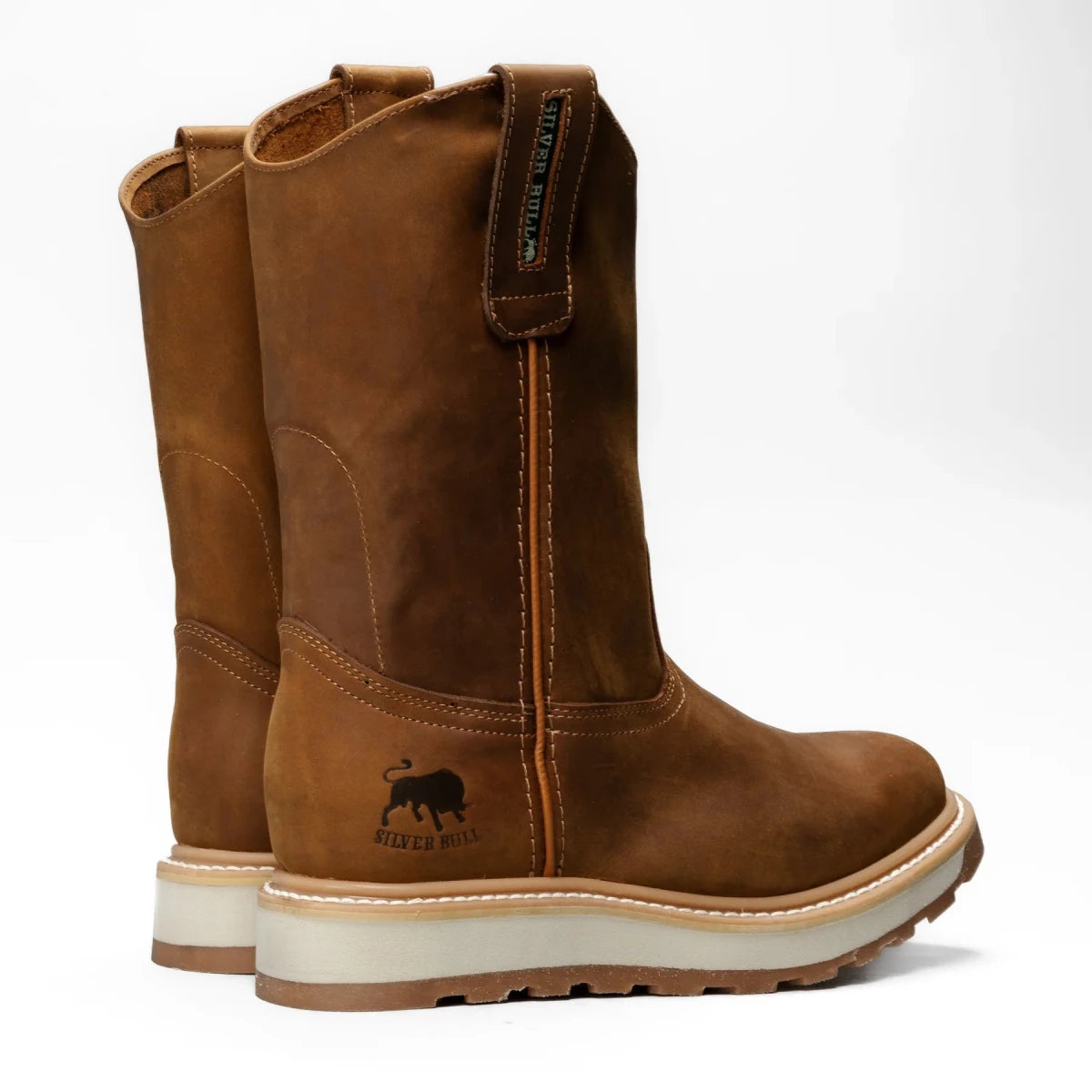 Silver Bull Leather Dual Density Work Boot–Brown - OriginalWestern.com